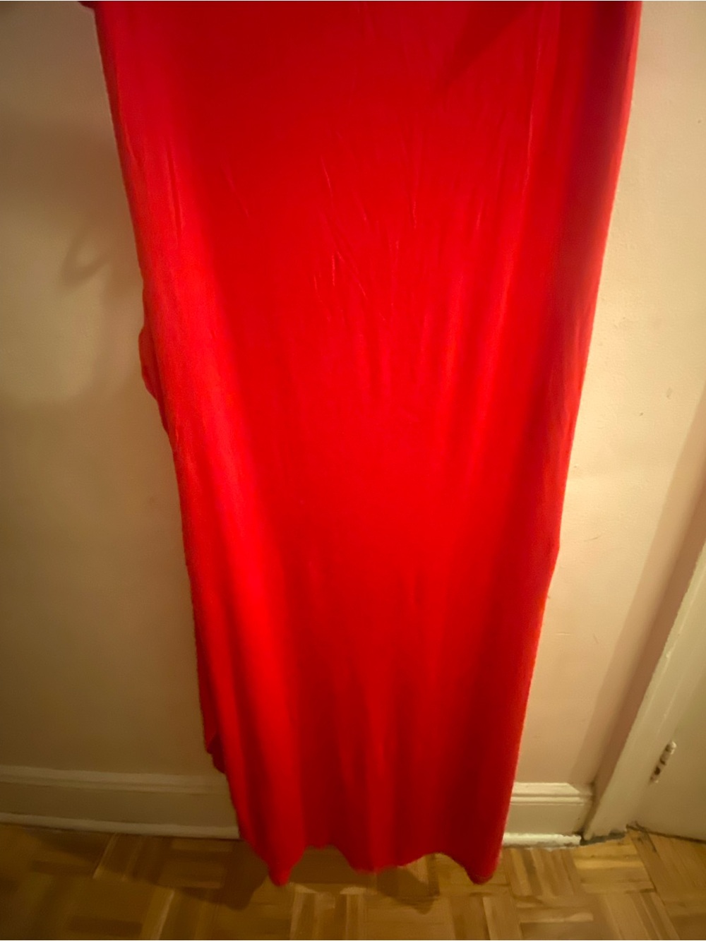 White Mark Red Maxi Slip Dress